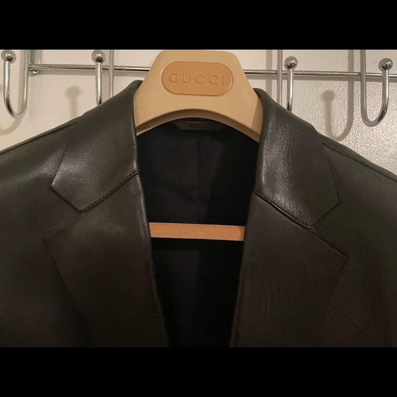 GUCCI MEN’S LEATHER BLAZER JACKET - SIZE 48